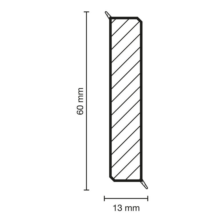 Grindjuostės Cubu Flex Life 60 Balta 2,5M (10VNT) kaina ir informacija | Grindjuostės ir jų sujungimo priedai | pigu.lt