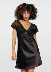 Атласная ночная рубашка DKaren Josephine для женщин, цвет черный цена и информация | Женские пижамы, ночнушки | pigu.lt
