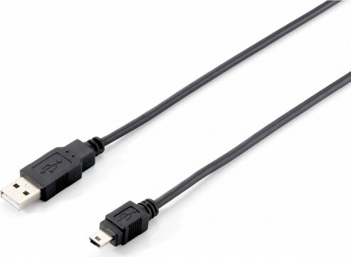 Įrengkite USB mini USB kabelinę įrangą 128521 juodą 1,8 m kaina ir informacija | Kabeliai ir laidai | pigu.lt