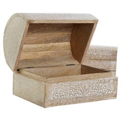 Шкатулка DKD Home Decor Коричневый Белый Древесина манго 23 x 15 x 15 cm (2 штук) цена и информация | Ящики для вещей | pigu.lt