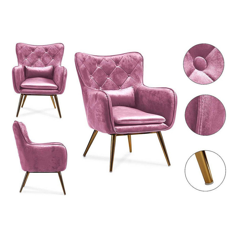 Fotelis, 68x92x70 cm, rožinis kaina ir informacija | Svetainės foteliai | pigu.lt