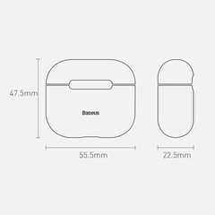 Baseus dėklas, skirtas Apple AirPods 3, mėlynas kaina ir informacija | Ausinės | pigu.lt