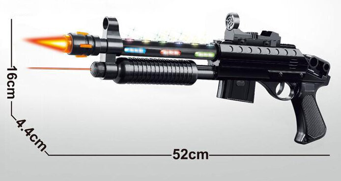 Žaislinis ginklas skleidžiantis garsus, 52 cm kaina ir informacija | Žaislai berniukams | pigu.lt