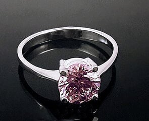 Серебряное кольцо с цирконием - размер #17 цена и информация | Кольцо | pigu.lt