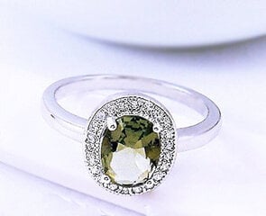Sidabrinis žiedas su cirkonio oksidu - #17 dydis kaina ir informacija | Žiedai | pigu.lt