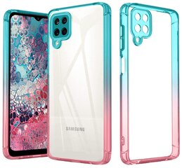 ColorFul Hard Case For Samsung Galaxy A12, mélyna/ rožiné kaina ir informacija | Telefono dėklai | pigu.lt