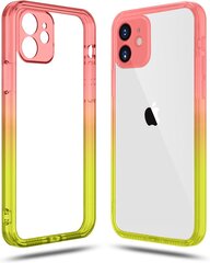 ColorFul Hard Case For iPhone 12, rožiné/ geltona kaina ir informacija | Telefono dėklai | pigu.lt