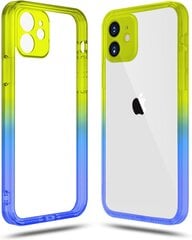 ColorFul Hard Case For iPhone 12, mélyna/ geltona kaina ir informacija | Telefono dėklai | pigu.lt