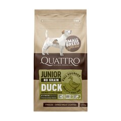 Quattro Small Breed Junior сухой корм без зерна для собак мелких пород с уткой, 1,5 кг цена и информация |  Сухой корм для собак | pigu.lt