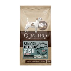 Quattro Small Breed Senior and Diet сухой беззерновой корм для собак мелких пород с белой рыбой, 7 кг цена и информация |  Сухой корм для собак | pigu.lt