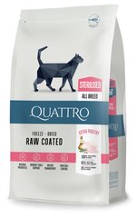 QUATTRO Super Premium sausas maistas suaugusioms sterilizuotoms katėms su daug paukštienos, 7kg kaina ir informacija | Sausas maistas katėms | pigu.lt