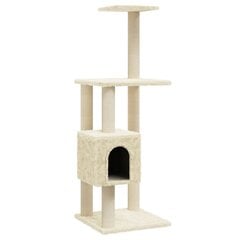 Draskyklė katėms su stovais iš sizalio, kreminės spalvos, 104cm kaina ir informacija | Draskyklės | pigu.lt