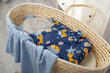 Vystyklas Sensillo Mėlynos laputės, 75x75 cm kaina ir informacija | Patalynė kūdikiams, vaikams | pigu.lt