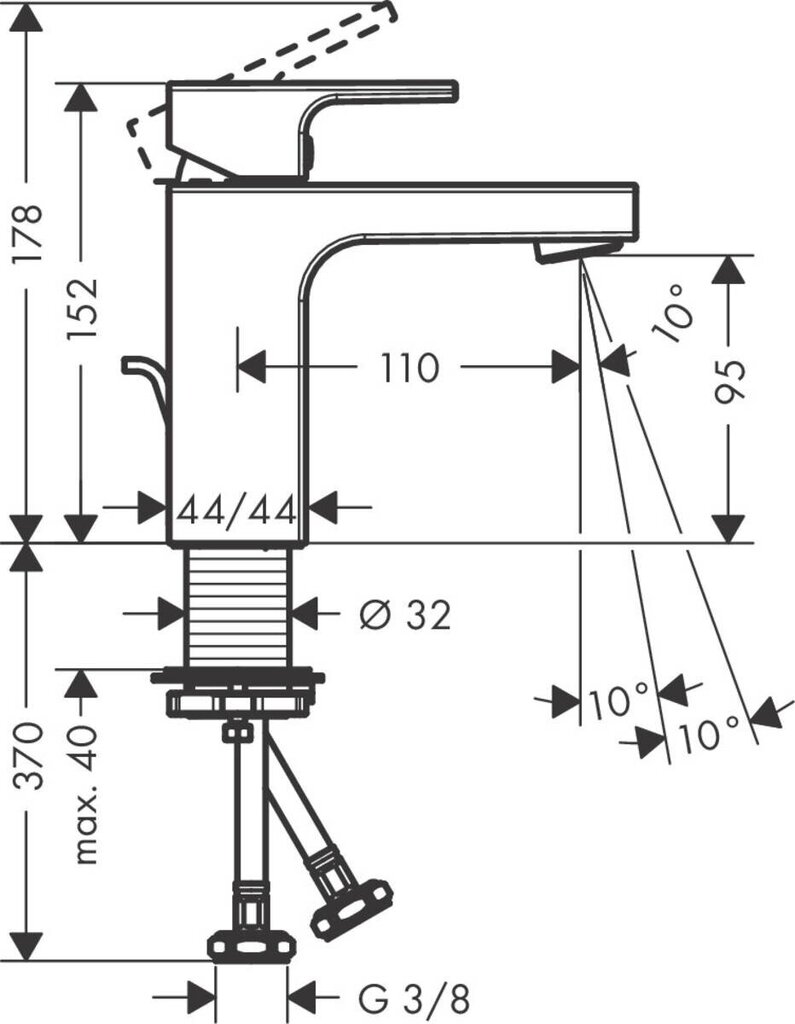 Praustuvo maišytuvas Hansgrohe Vernis Shape 71561670, juodas matinis kaina ir informacija | Vandens maišytuvai | pigu.lt