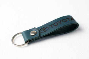 Кожаный брелок Toyota, сине-зеленый цена и информация | Брелоки | pigu.lt