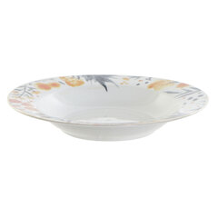 Плоская тарелка DKD Home Decor Цветы (21.5 x 21.5 x 3.5 cм) (2 шт) цена и информация | Посуда, тарелки, обеденные сервизы | pigu.lt