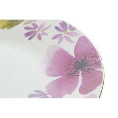 Плоская тарелка DKD Home Decor Цветы (27 x 27 x 2 cм) (2 шт) цена и информация | Посуда, тарелки, обеденные сервизы | pigu.lt