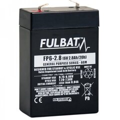 Аккумулятор Fulbat FP6-2.8 T1 2.8 Aч 6В цена и информация | Akumuliatoriai | pigu.lt