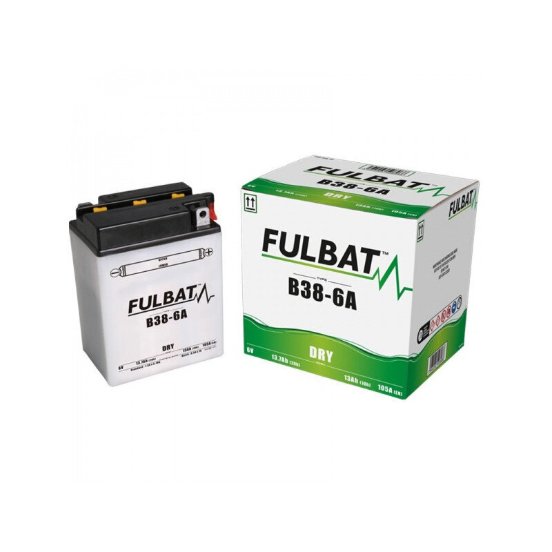 Akumuliatorius FULBAT B38-6A, 13 Ah 105A EN 6V kaina ir informacija | Moto akumuliatoriai | pigu.lt