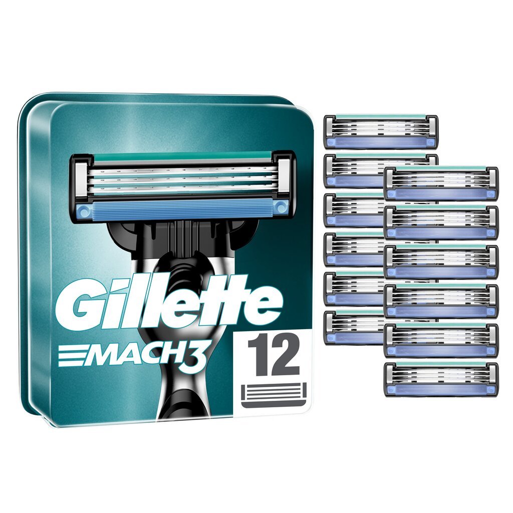 Gillette Mach3 skustuvo papildomos galvutės, 16 vnt. цена и информация | Skutimosi priemonės ir kosmetika | pigu.lt