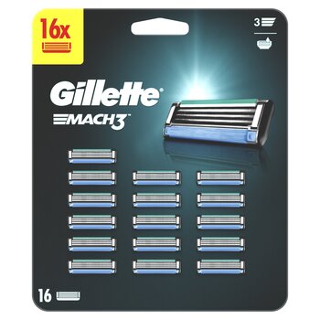 Gillette Mach3 skustuvo papildomos galvutės, 16 vnt. kaina ir informacija | Skutimosi priemonės ir kosmetika | pigu.lt