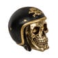 Aukso spalvos kaukolė taupyklė su juodu šalmu kaina ir informacija | Originalios taupyklės | pigu.lt