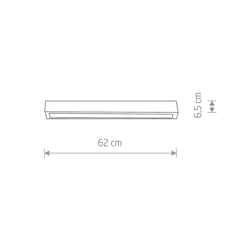 Lubinis šviestuvas Nowodvorski Straight 7552 1x11W LED цена и информация | Sieniniai šviestuvai | pigu.lt