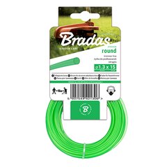 Леска для триммера Bradas TRIMMER Round, 2.4мм x 15м цена и информация | Запчасти для садовой техники | pigu.lt