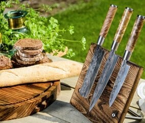 Нож для мяса из японской стали STYLE DE VIE, VG10 Forged, Santoku, 18 см цена и информация | Ножи и аксессуары для них | pigu.lt