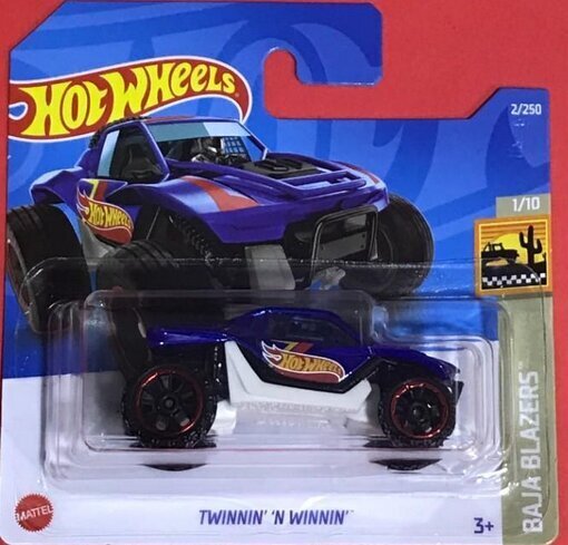 Automodelis Hot Wheels Twinnin ´N Winnin 2022 - 002 - HCT80 kaina ir informacija | Žaislai berniukams | pigu.lt