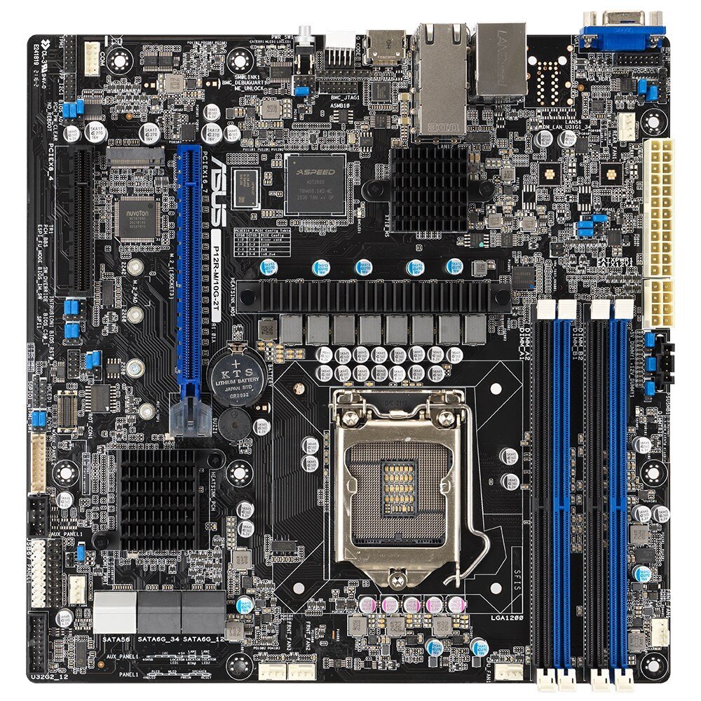 Asus P12R-M/10G-2T, micro ATX, LGA1200 цена и информация | Pagrindinės plokštės | pigu.lt