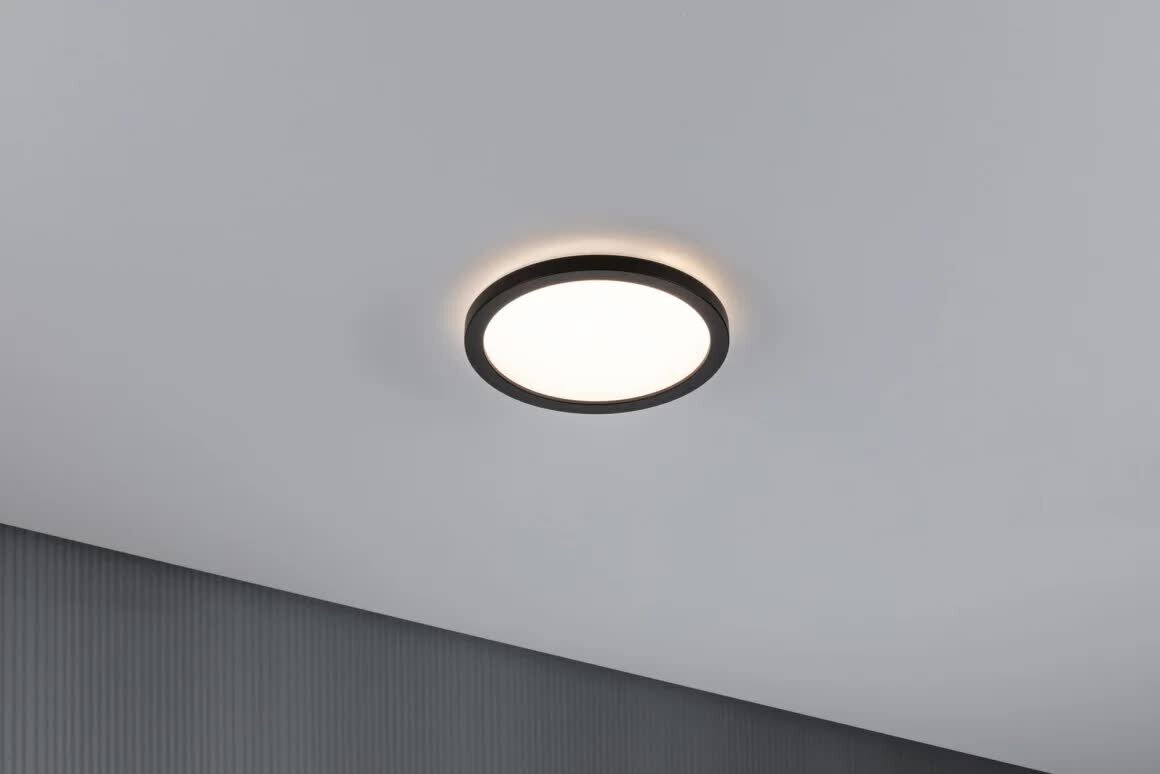 Paulmann LED panelė Atria Shine apvalus 190 mm 3000K Juodas kaina ir informacija | Įmontuojami šviestuvai, LED panelės | pigu.lt