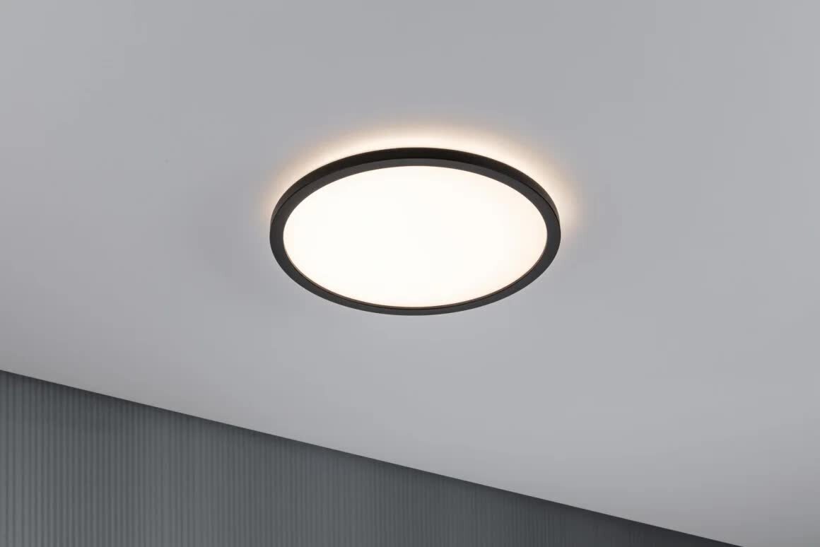 Paulmann LED panelė Atria Shine apvalus 293mm 3000K Juodas kaina ir informacija | Įmontuojami šviestuvai, LED panelės | pigu.lt