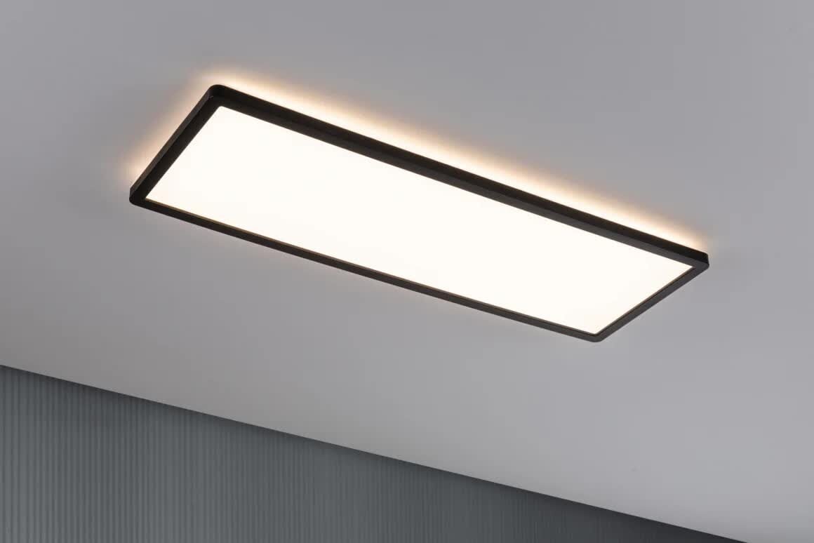 Paulmann LED panelė Atria Shine 3 žingsnių tamsumo stačiakampis 580x200 mm 3000K juoda kaina ir informacija | Įmontuojami šviestuvai, LED panelės | pigu.lt
