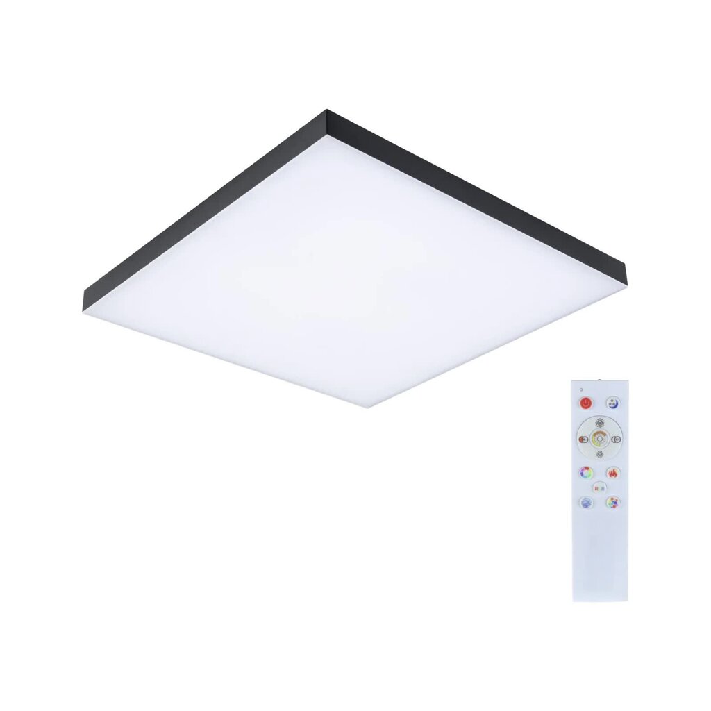 Paulmann LED panelė Velora Rainbow kvadratinė 450x450mm RGBW juoda kaina ir informacija | Įmontuojami šviestuvai, LED panelės | pigu.lt