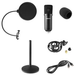 Студийный микрофон Vonyx CMTS300 со стойкой, USB цена и информация | Микрофоны | pigu.lt