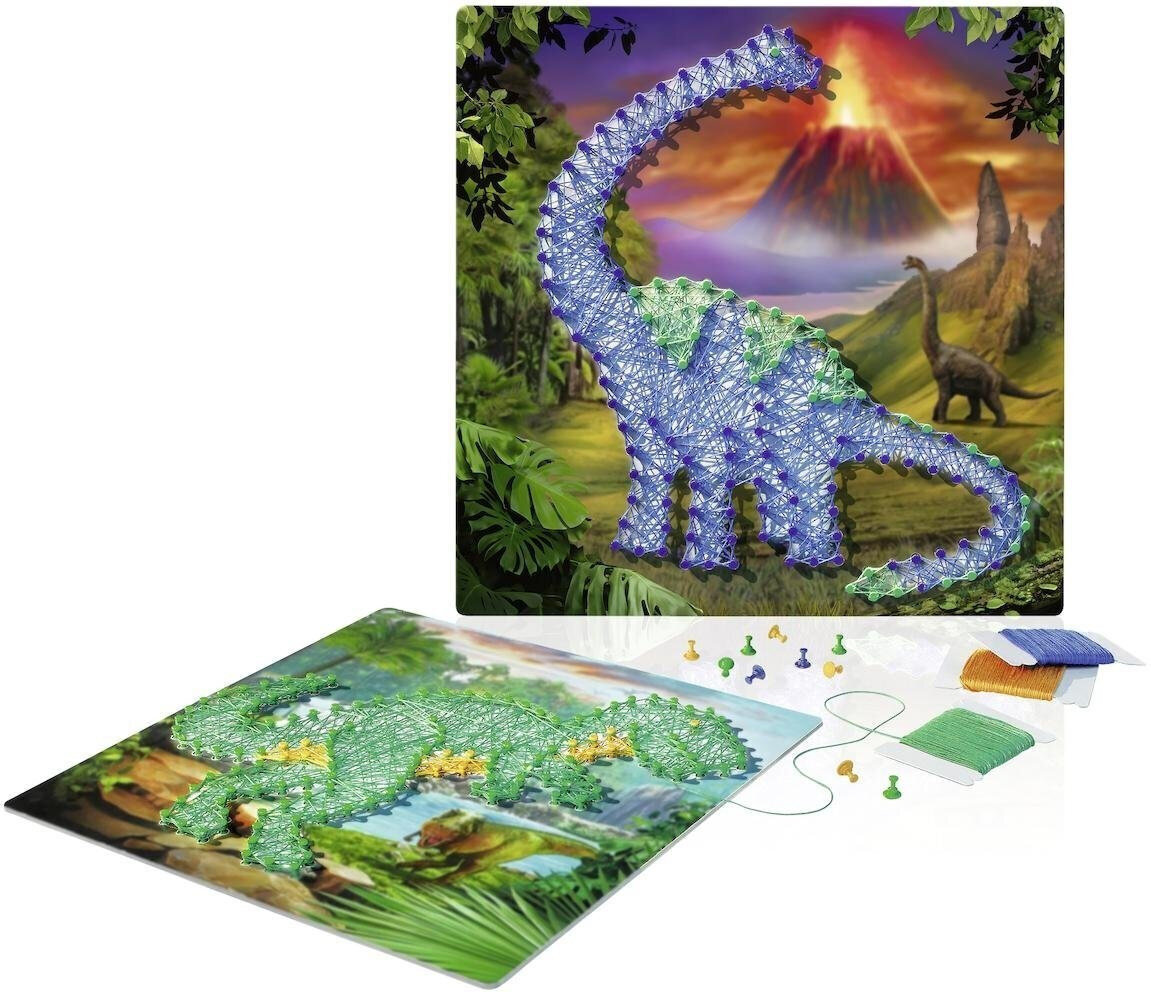 Kūrybinis rinkinys Ravensburger - String it Dinosaurs Midi, Li R18031 kaina ir informacija | Lavinamieji žaislai | pigu.lt