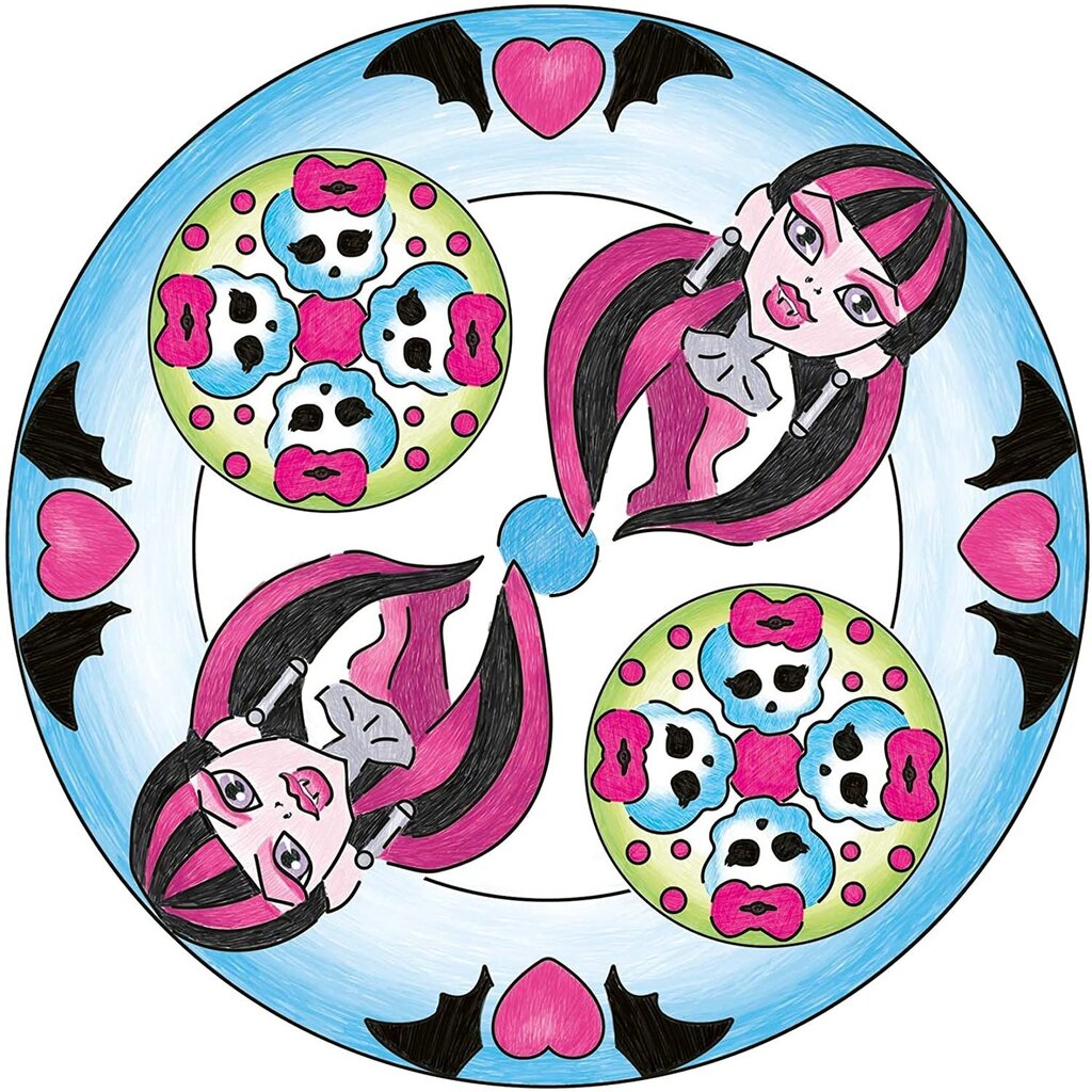 Mandala-Designer 2 in 1 Monster High, Ravensburger Li R29745 kaina ir informacija | Piešimo, tapybos, lipdymo reikmenys | pigu.lt