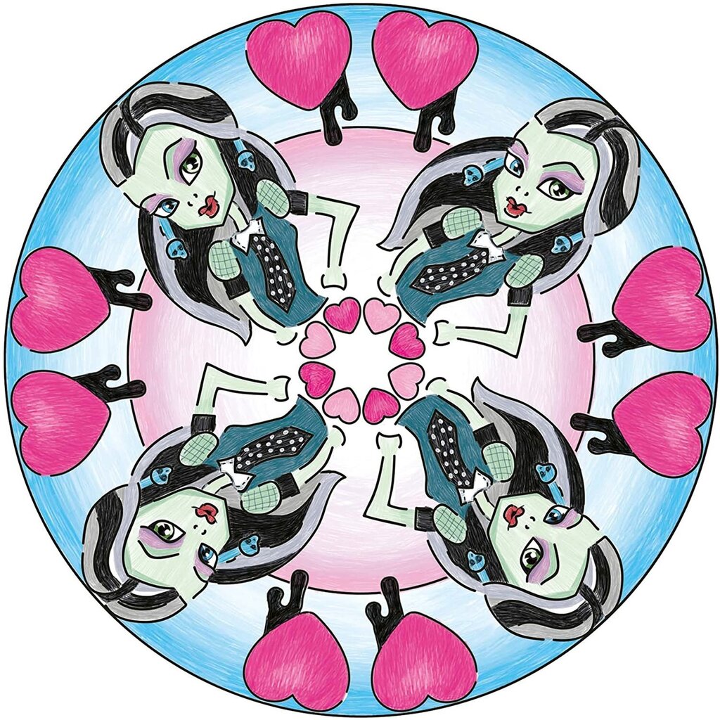 Mandala-Designer 2 in 1 Monster High, Ravensburger Li R29745 kaina ir informacija | Piešimo, tapybos, lipdymo reikmenys | pigu.lt