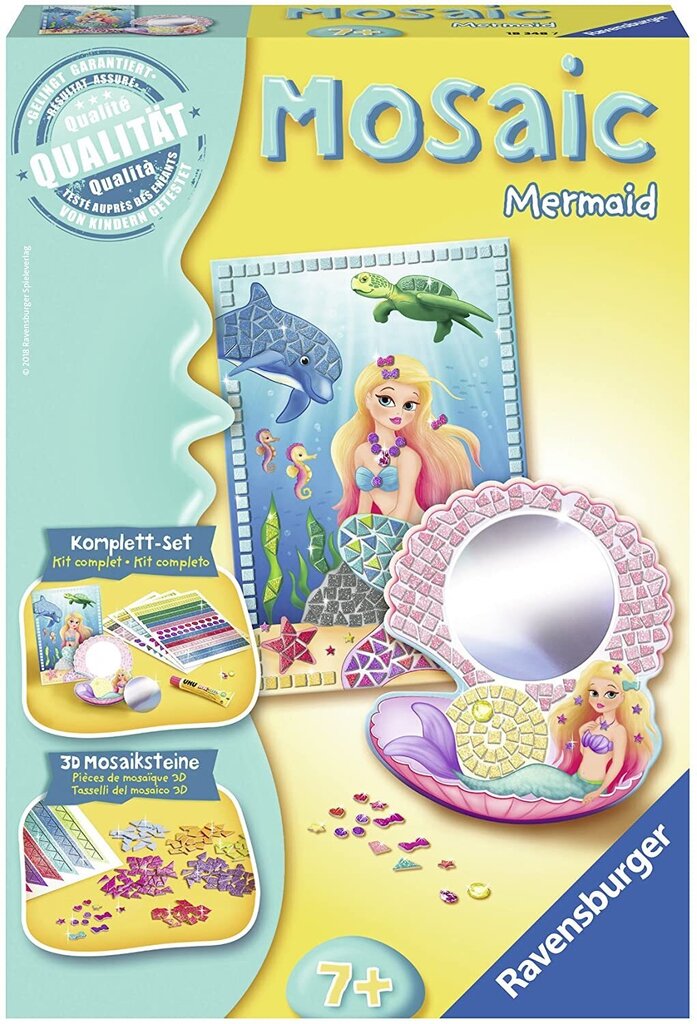 Kūrybinis rinkinys Ravensburger Mosaic Midi Mermaid, Li R18348 цена и информация | Lavinamieji žaislai | pigu.lt