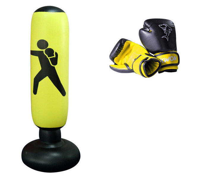 Напольная боксрская груша и детские боксерские перчатки, комплект цена |  pigu.lt