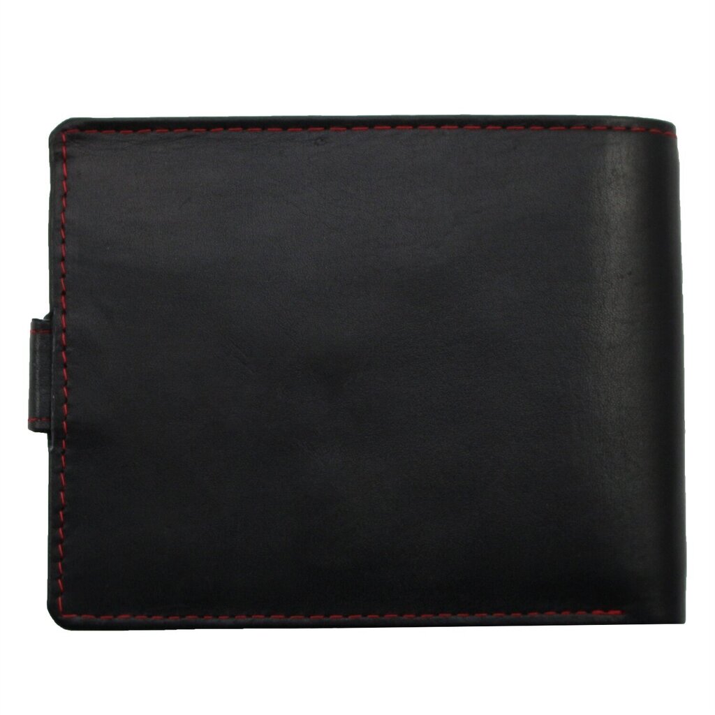 Piniginė vyrams Genuine Leather, juoda kaina ir informacija | Vyriškos piniginės, kortelių dėklai | pigu.lt
