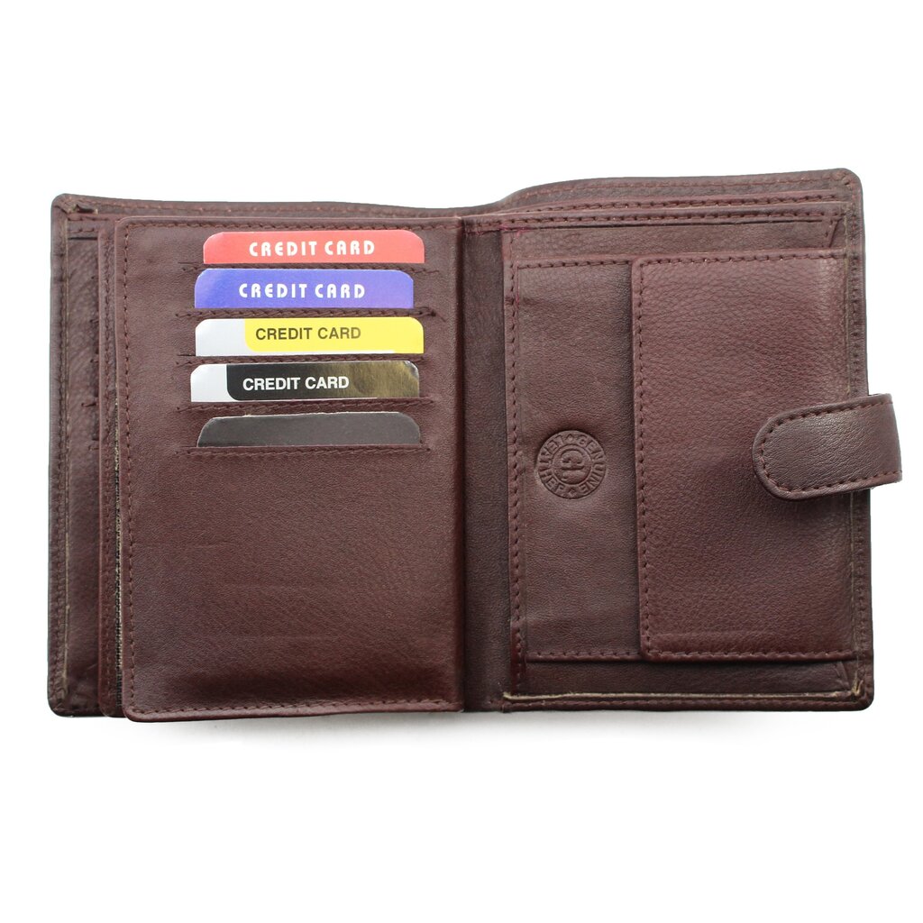 Piniginė vyrams Genuine Leather, ruda kaina ir informacija | Vyriškos piniginės, kortelių dėklai | pigu.lt