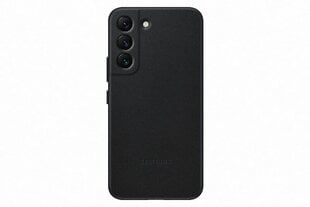 VS901LBE Leather Cover for Samsung Galaxy S22 Black kaina ir informacija | Telefono dėklai | pigu.lt