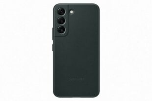 Leather Cover for Samsung Galaxy S22, зеленый цена и информация | Чехлы для телефонов | pigu.lt