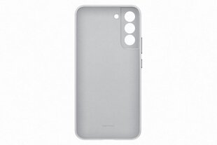 Leather Cover for Samsung Galaxy S22 Plus, Light Gray цена и информация | Чехлы для телефонов | pigu.lt