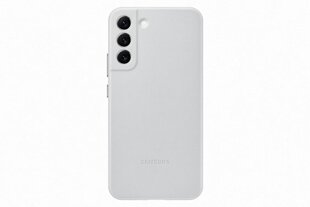 Leather Cover for Samsung Galaxy S22 Plus, Light Gray kaina ir informacija | Telefono dėklai | pigu.lt