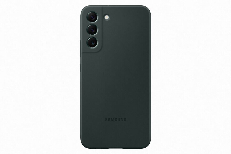 Silicone Cover for Samsung Galaxy S22 Plus, Tamsiai žalia kaina ir informacija | Telefono dėklai | pigu.lt