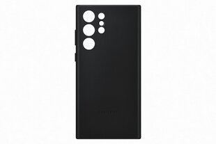 Leather Cover for Samsung Galaxy S22 Ultra, черный цена и информация | Чехлы для телефонов | pigu.lt