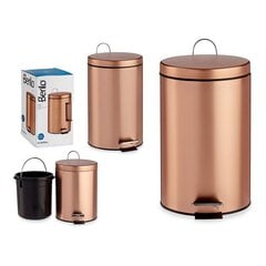 Šiukšlių dėžė, metalinė, varinė, plastmasinė, 12 l (25 x 39,5 x 32 cm) kaina ir informacija | Šiukšliadėžės | pigu.lt